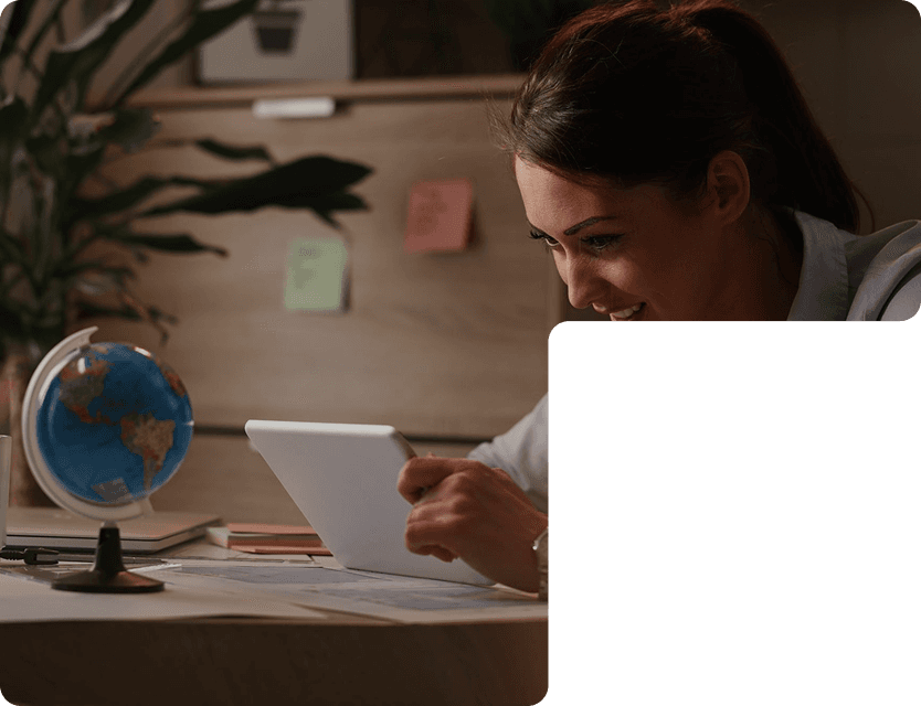 Student planning her education abroad