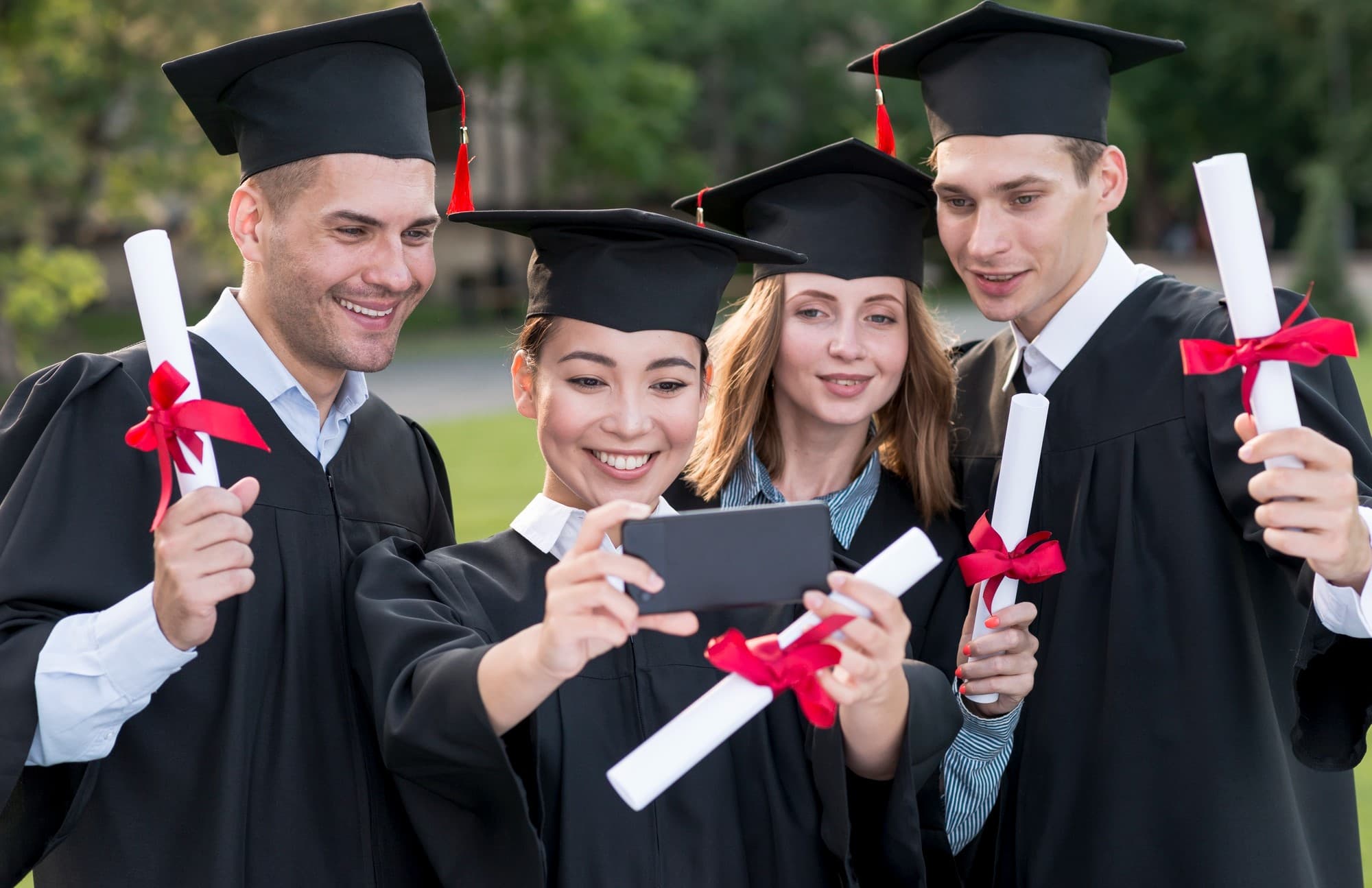 Graduates celebrating their academic journey